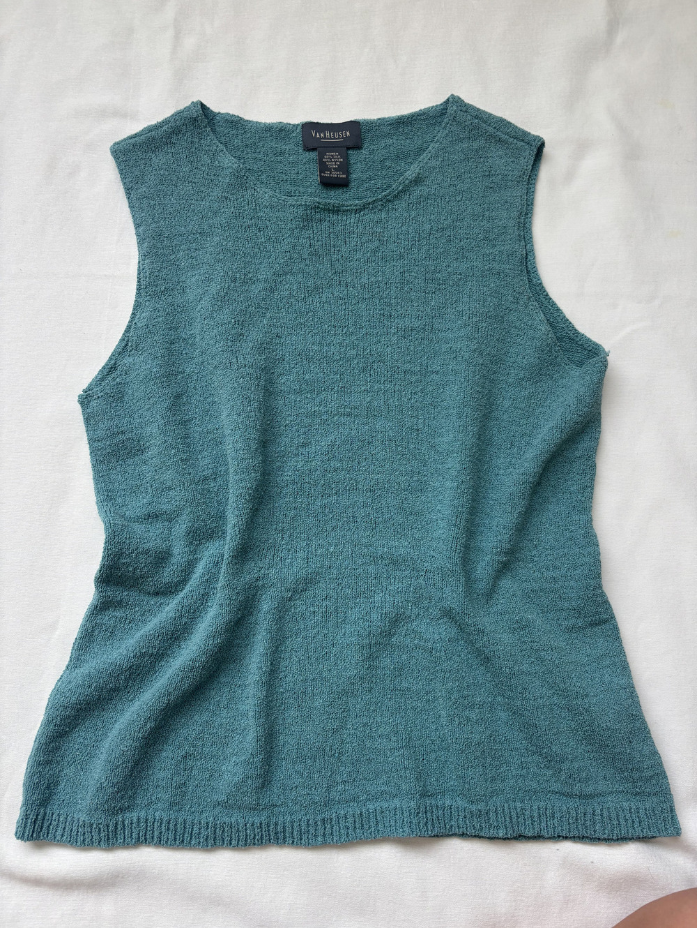 Van Heusen 60% silk Blue sleeveless top